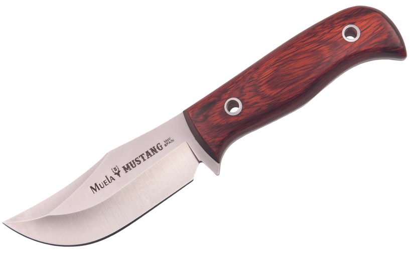 Muela Mustang 9332 kniv blad i rostfritt stål 8cm stamina handtag + läderslida