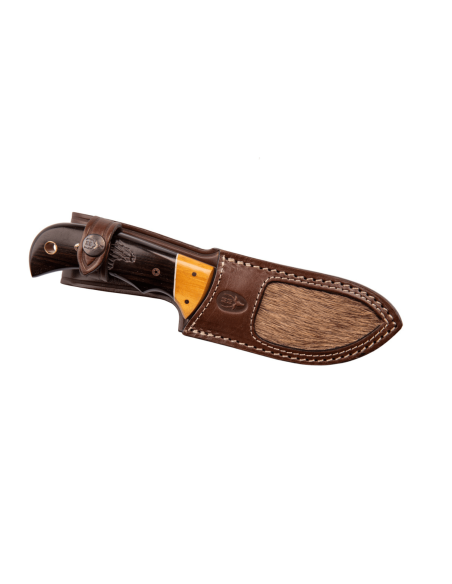 Cuchillo Muela Kudu 9278 serie limitada hoja 10cm mango madera granadillo y asteropeia + funda cuero