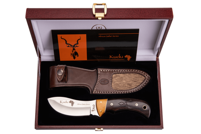 Muela Kudu 9278 knife limited series 10cm blade granadillo and asteropeia wood handle + leather sheath