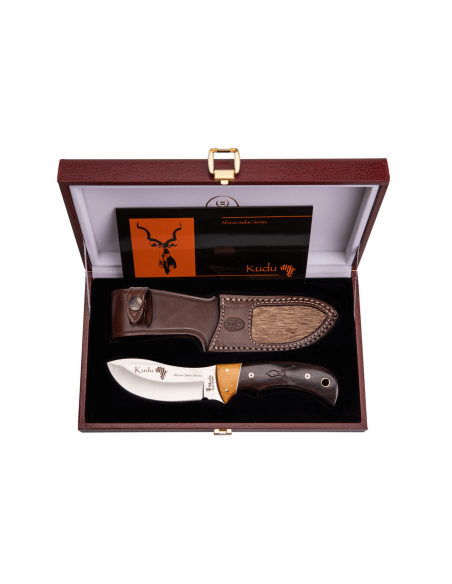 Muela Kudu 9278 knife limited series 10cm blade granadillo and asteropeia wood handle + leather sheath