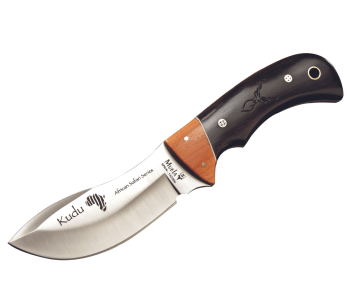 Muela Kudu 9278 kniv begränsad serie 10cm blad granadillo och asteropeia trähandtag + läderslida
