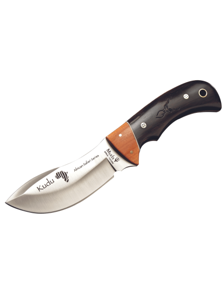 Muela Kudu 9278 mes limited series 10cm lemmet granadillo en asteropeia houten handvat + lederen schede