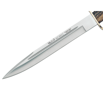 Muela Alcaraz 9214 kniv blad i rostfritt stål 26cm handtag i hjortträ + läderslida 2
