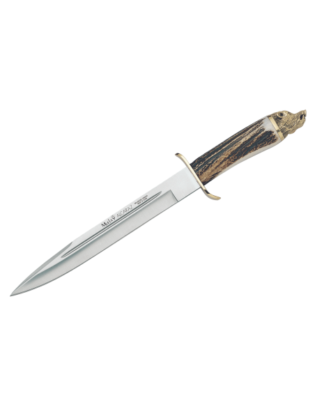 Muela Alcaraz 9214 kniv blad i rustfritt stål 26 cm håndtak i hjortetre + skinnhylse