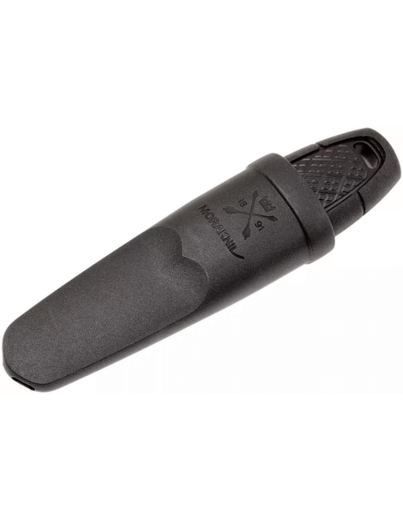 Mora Eldris 12647 coltello tascabile con lama in acciaio inox da 5,9 cm e manico in gomma nera + custodia