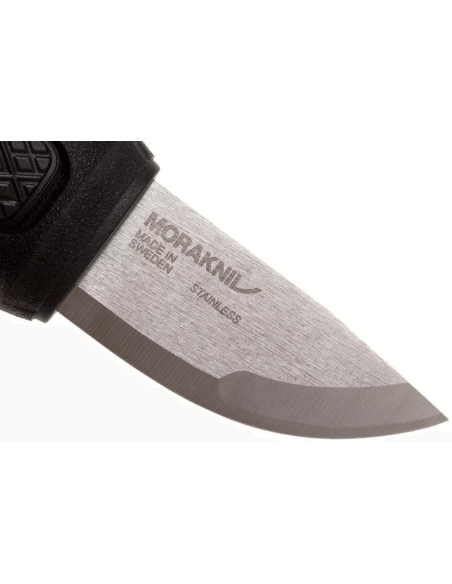 Mora Eldris 12647 lommekniv med 5,9 cm rustfrit stålblad og sort gummihåndtag + etui