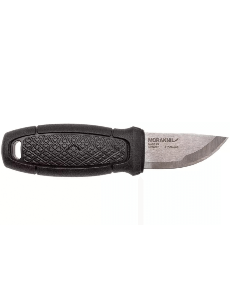 Mora Eldris 12647 fickkniv med 5,9 cm rostfritt stålblad och svart gummihandtag + fodral