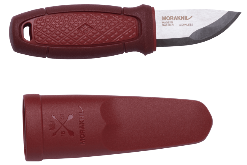 Mora Eldris 12648 lommekniv 5,9 cm blad i rustfritt stål, rødt gummihåndtak + etui