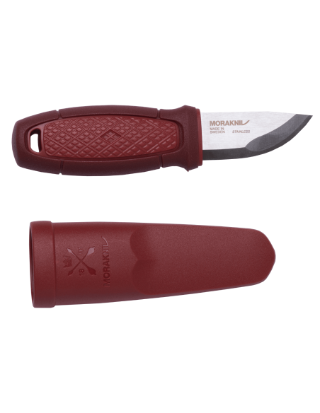 Mora Eldris 12648 taskuveitsi 5.9cm ruostumattomasta teräksestä valmistettu terä punainen kumikahva + kotelo