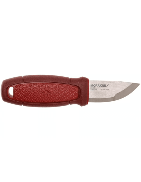 Navaja Mora Eldris 12648 5.9cm hoja acero inoxidable mango goma rojo + funda