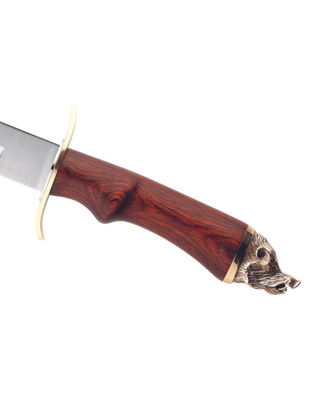 Muela Alcaraz 9296 Messer mit rostfreier Klinge 26cm Griff aus Staminaholz + Lederetui