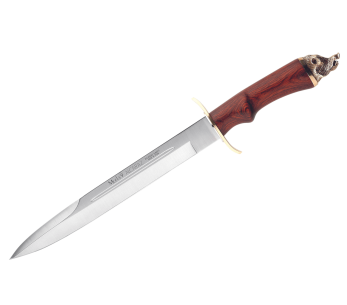 Muela Alcaraz 9296 kniv 26cm blad i rostfritt stål stamina trähandtag + läderslida