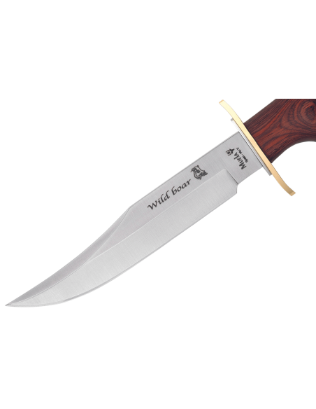Muela Wildboar 9300 kniv 16 cm blad i rustfrit stål stamina håndtag + læderskede og etui