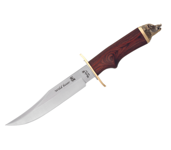 Muela Wildboar 9300 knife 16cm stainless steel blade stamina handle + leather sheath and case