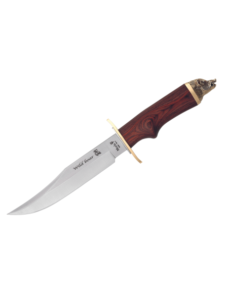 Muela Wildboar 9300 kniv 16cm blad i rostfritt stål stamina handtag + läderslida och fodral