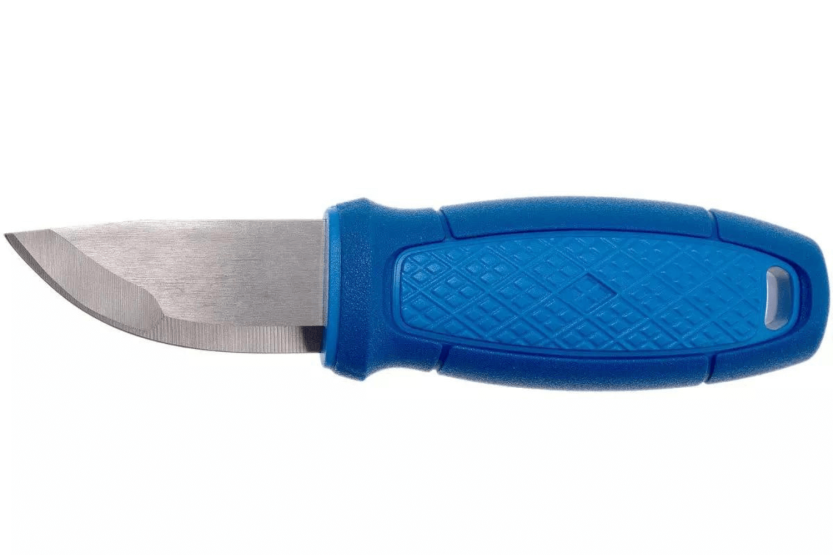 Mora Eldris 12649 coltello tascabile 5,9cm lama in acciaio inox manico in gomma blu + custodia