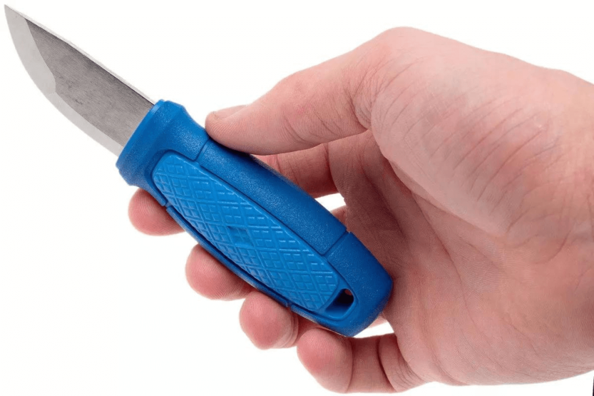 Mora Eldris 12649 pocket knife 5.9cm stainless steel blade blue rubber handle + case