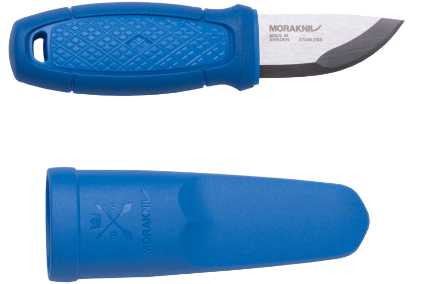 Mora Eldris 12649 lommekniv 5,9 cm blad i rustfritt stål, blått gummihåndtak + etui