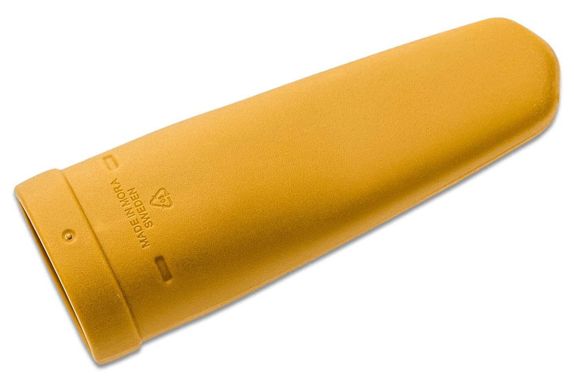 Mora Eldris 12650 lommekniv 5,9 cm rustfrit stålblad gult gummihåndtag + etui