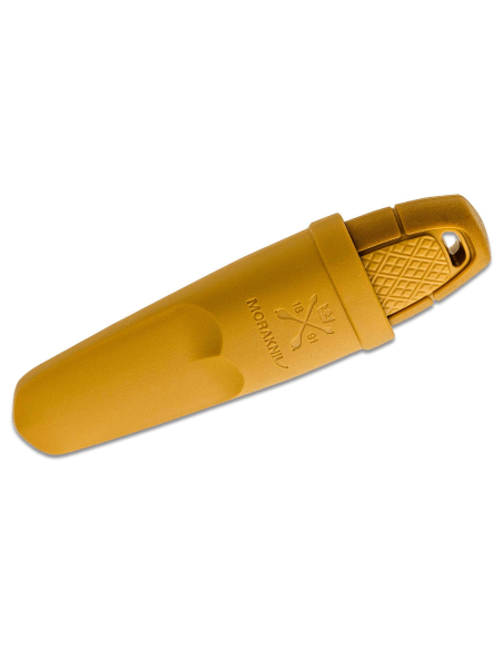 Mora Eldris 12650 lommekniv 5,9 cm blad i rustfritt stål, gult gummihåndtak + etui