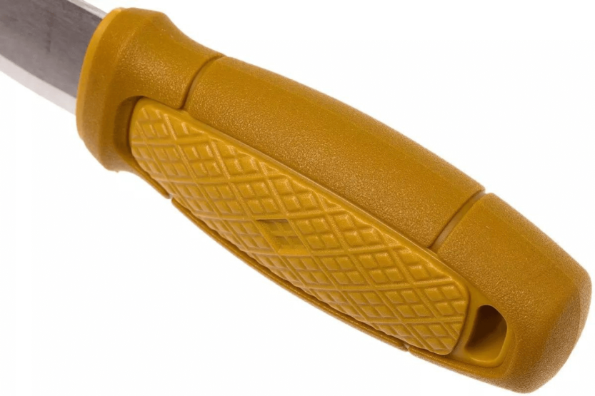 Mora Eldris 12650 lommekniv 5,9 cm rustfrit stålblad gult gummihåndtag + etui