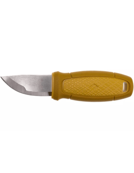 Mora Eldris 12650 fickkniv 5,9cm blad rostfritt stål gult gummihandtag + fodral