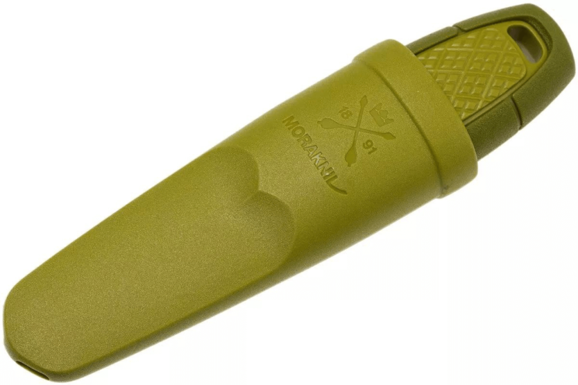Mora Eldris 12651 zakmes 5.9cm roestvrij staal lemmet groen rubber handvat + etui