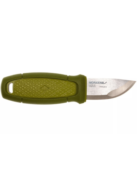 Mora Eldris 12651 taskuveitsi 5.9cm ruostumattomasta teräksestä valmistettu terä, vihreä kumikahva + kotelo