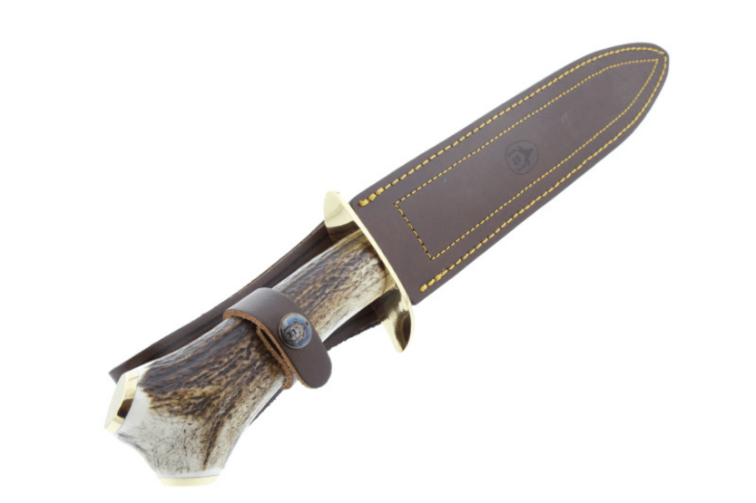 Muela Alcaraz Knife 9249 blad i rustfrit stål 26 cm håndtag i hjortetak + læderskede