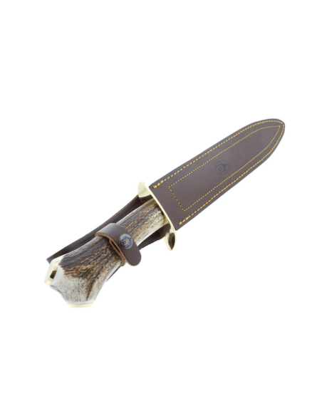 Muela Alcaraz 9249 coltello 26cm lama in acciaio inox manico in corno + fodero in pelle