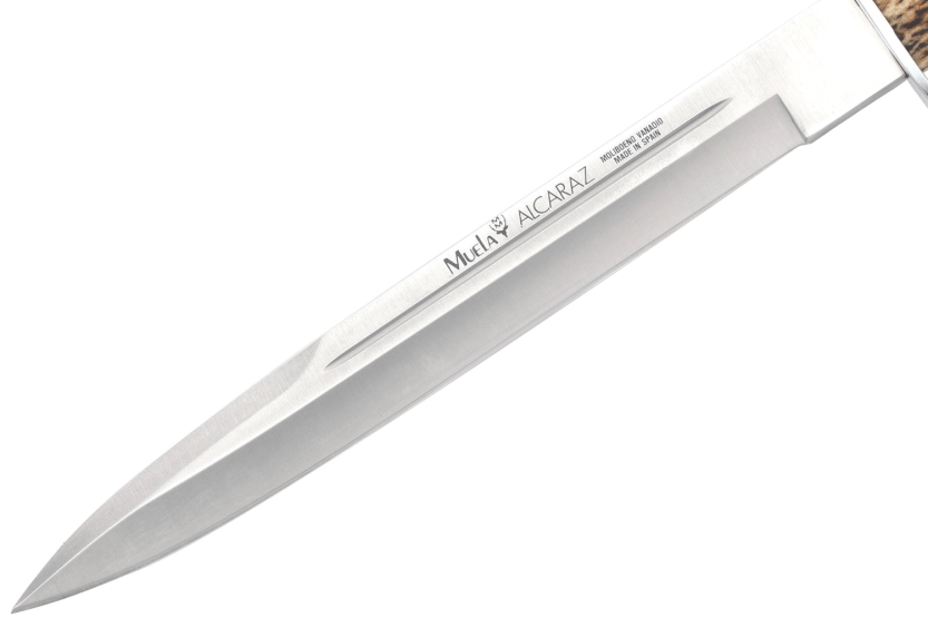 Muela Alcaraz Knife 9249 blad i rustfrit stål 26 cm håndtag i hjortetak + læderskede
