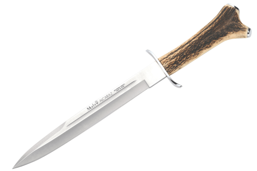 Muela Alcaraz Kniv 9249 blad i rustfritt stål 26 cm håndtak i hjortetak + skinnslire