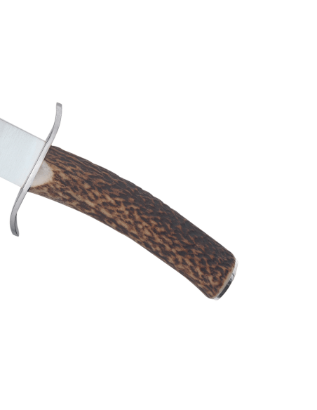 Cuchillo Muela Alcaraz 9255 26cm hoja acero inoxidable mango asta ciervo + funda cuero