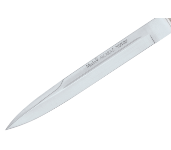 Cuchillo Muela Alcaraz 9255 26cm hoja acero inoxidable mango asta ciervo + funda cuero 2