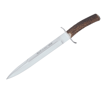 Cuchillo Muela Alcaraz 9255 26cm hoja acero inoxidable mango asta ciervo + funda cuero