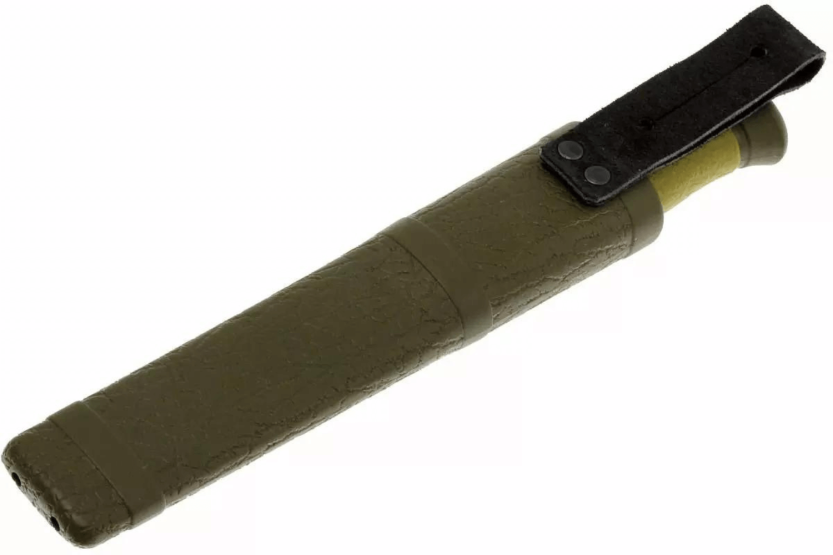 Mora 2000 10629 knife 10.9cm stainless steel blade green rubber handle + case