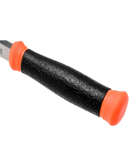 Mora 2000 12057 coltello 10,9 cm lama in acciaio inox manico in gomma nero/arancio + custodia