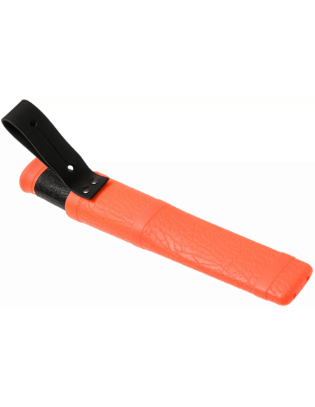 Messer Mora 2000 12057 Edelstahlklinge 10,9cm Gummigriff schwarz/orange + Etui
