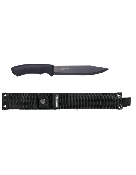 Mora Pathfinder Black Knife 12355 17.2cm carbon blade black polypropylene handle + sheath
