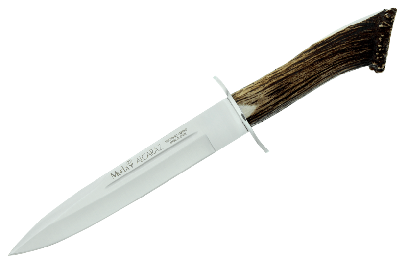 Muela Alcaraz 9314 Messer mit 19cm Edelstahlklinge, Hirschgeweihgriff + Lederetui