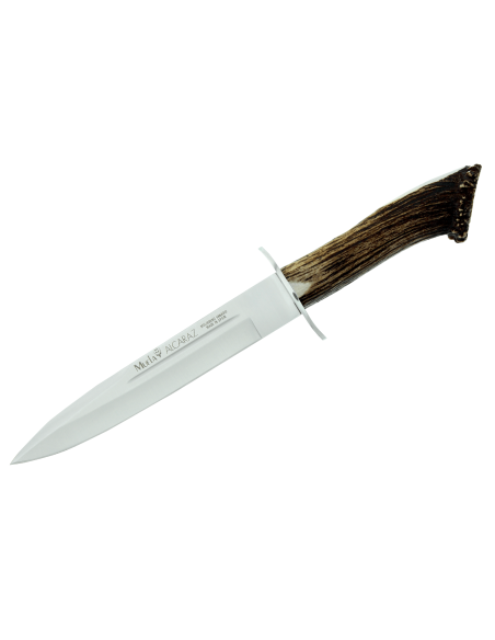 Muela Alcaraz 9314 knife stainless steel blade 19cm deer antler handle + leather sheath