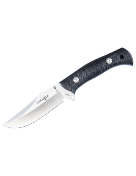 Muela Lakhota 9317 knife 12cm stainless steel blade black micarta handle + leather sheath