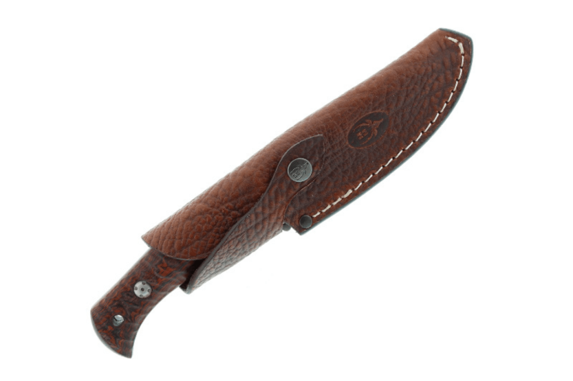 Muela Lakhota 9318 coltello 12 cm lama in acciaio inox manico in micarta marrone + fodero in pelle