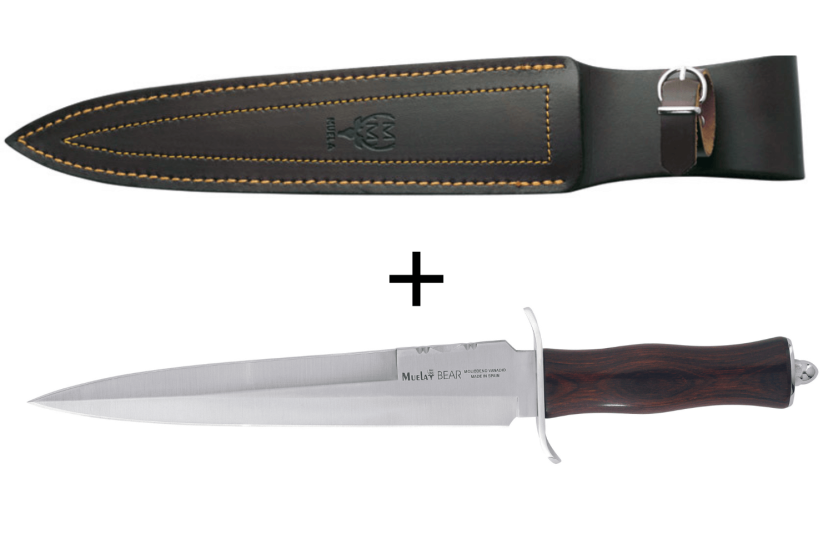 Muela Bear 9245 coltello lama in acciaio inox 24cm manico stamina + fodero in pelle