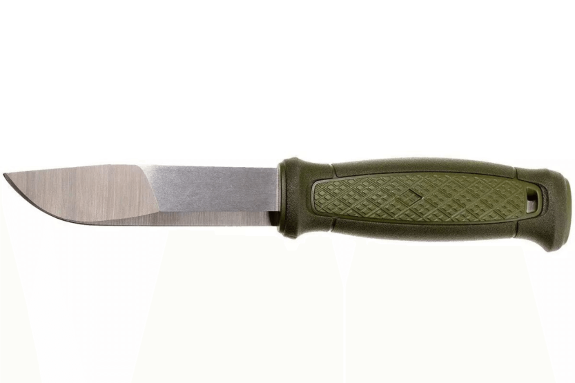 Mora Kansbol Multi-Mount 12645 kniv 10,9 cm blad i rustfrit stål grønt gummihåndtag + skede