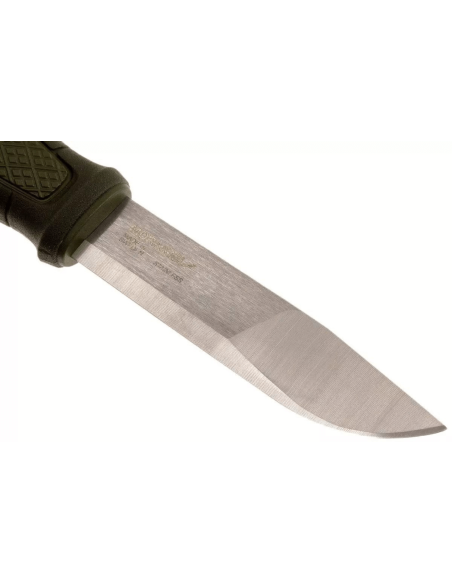Mora Kansbol Multi-Mount 12645 kniv 10,9 cm blad i rustfrit stål grønt gummihåndtag + skede