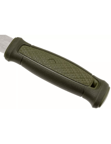 Mora Kansbol Multi-Mount 12645 kniv 10,9 cm blad i rustfritt stål, grønt gummihåndtak + slire