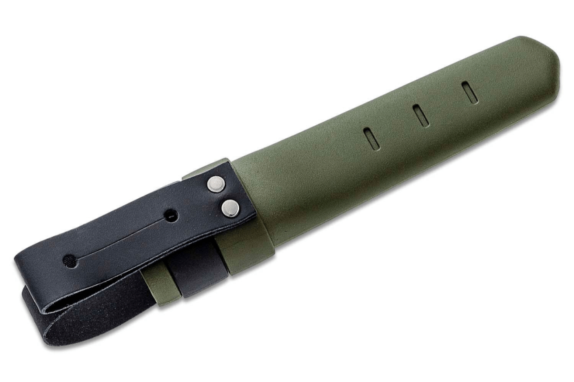 Mora Kansbol Multi-Mount 12645 kniv 10,9cm blad rostfritt stål grönt gummihandtag + slida