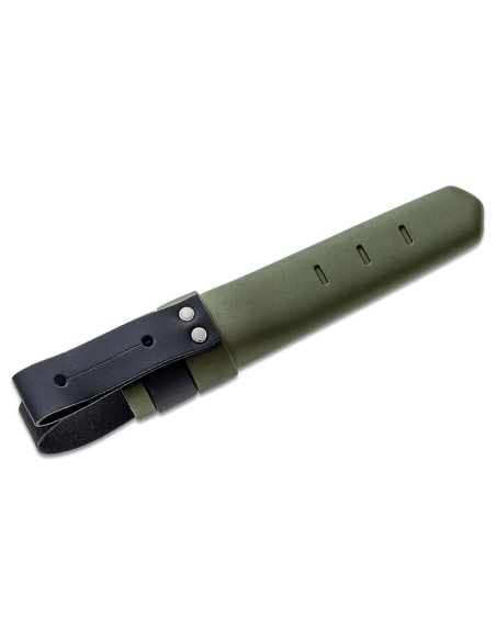 Mora Kansbol Multi-Mount 12645 kniv 10,9cm blad rostfritt stål grönt gummihandtag + slida