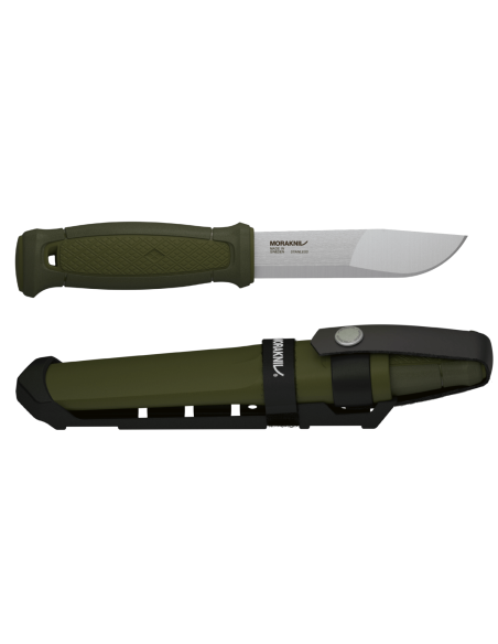 Mora Kansbol Multi-Mount 12645 knife 10.9cm stainless steel blade green rubber handle + sheath